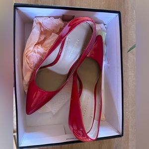 LIPSTICK RED BCBG PUMPS SIZE 7.5 WORN ONCE
